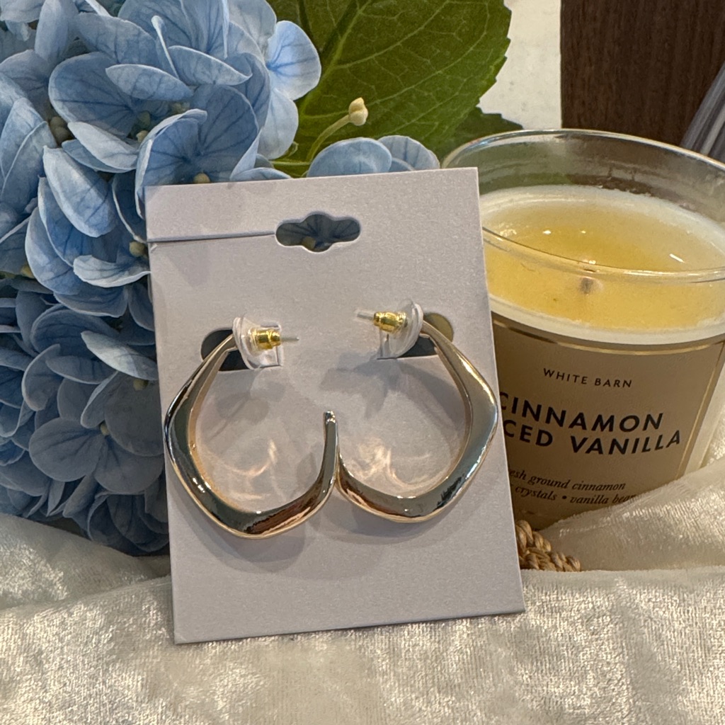 White Barn Gold And Silver Twist Earrings
